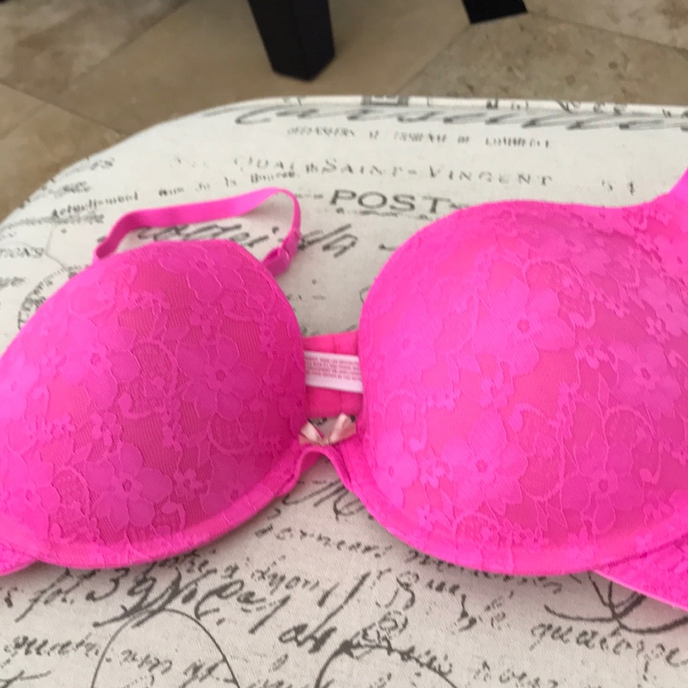 Hot pink bra